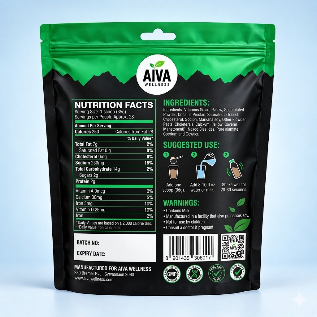 Plant Protein back pack view